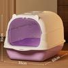 Large Pp Cat Litter Box Fully Enclosed Odor Control Cat Toilet Easy-To-Clean Litter Pan Anti-Tracking Pet Supplies