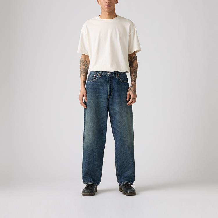 Levi's Джинсы мужские темно-синие умеренно широкие штаны A4750-0044