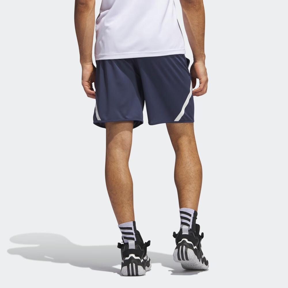 Adidas Basketball Shorts Men's Dark Navy Blue Moderate Straight Fit Pants IL2246