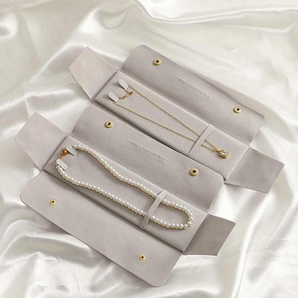 Microfiber Fabric Jewelry Pouch Mini Size Jewelry Holder Portable Pendant Package Gift Packaging