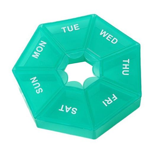 Еженедельный органайзер для таблеток с 7 отделениями, портативный дорожный футляр для таблеток, дозатор для приема лекарств один раз в день, ящик для хранения капсул