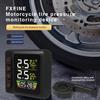 Мотоциклетные TPMS-мониторы давления в шинах, контроль температуры, сигнализация, часы с 2 внешними датчиками, быстрая зарядка через USB QC3.0