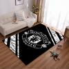 "Manchester United Logo Black and White Rug, Non-slip rug suitable for living room and bedroom sofas sofas"