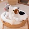 45 см милый кот, плюшевая игрушка, прекрасный чучело, высокое качество, имитация кота, плюшевые игрушки, белый, серый кот, кукла, подарки на день рождения, для девочек