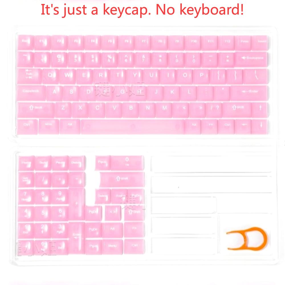 115-key Fog Transparent Keycap PC Transparent Keycap MDA Suitable for MX Switch 60/84/98/108 Mechanical Keyboard Replacement Cap
