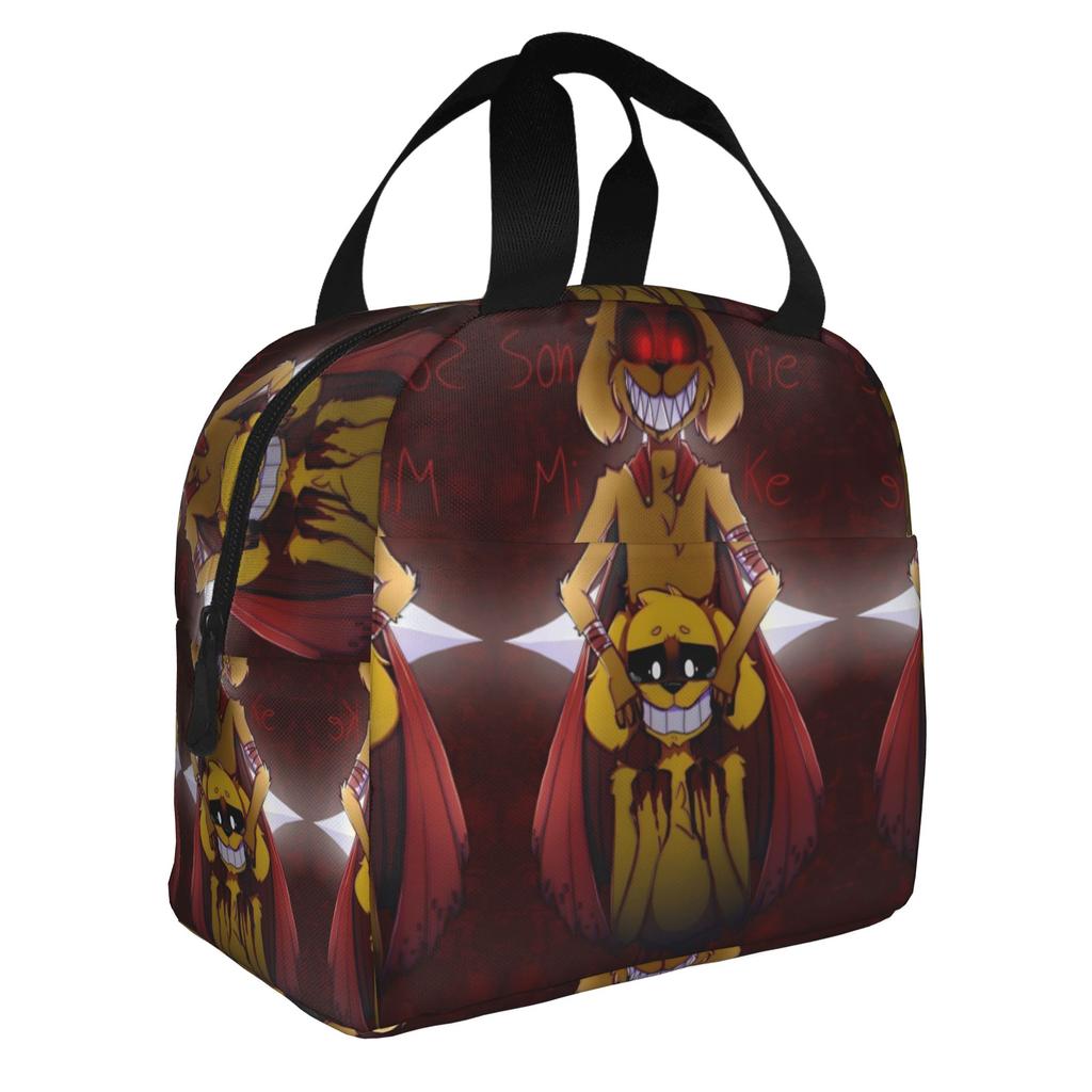Custom M-Mikecracks Insulated Lunch Bags for School Office Cartoon Game Waterproof Cooler Thermal Bento Box Unisex