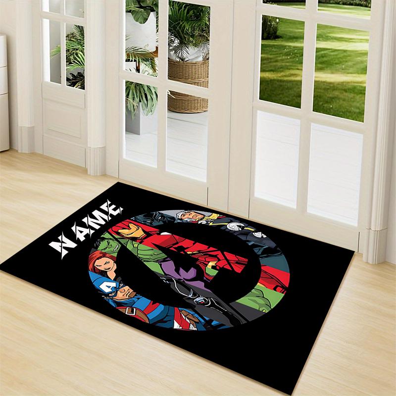 Custom Name Deadpool Wolverine Carpet Rug Customizable Soft Washable Anti-Slip Home Living Room Sofa Mats Personalized Rug. 090923
