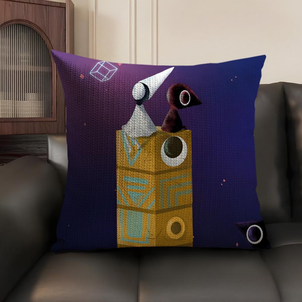 Игровой пейзаж M-Monument Valley Наволочка Двусторонняя печать Короткий плюш Чехол на подушку для дивана Спальня Прикроватная подушка