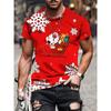 T-shirt Men's Trendy Christmas Print 3D Printed Men Cute Fun Merry Christmas T-shirt Children Women Same Crewneck T-shirt