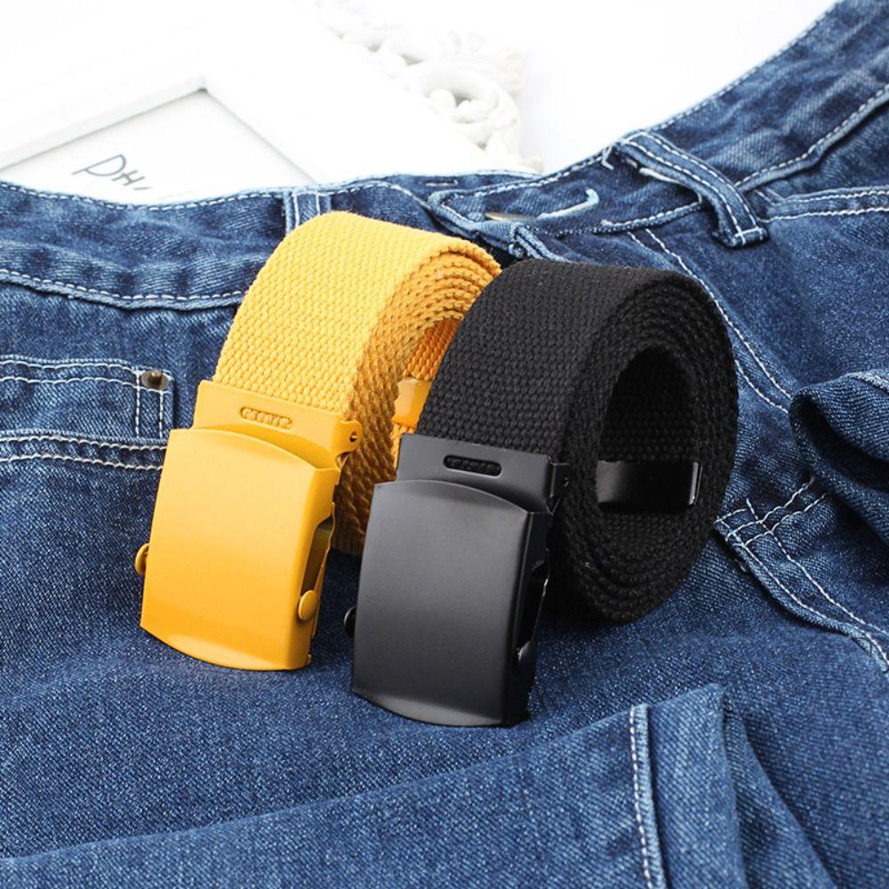 Canvas Women Nylon Belt Wide Side Jeans Decoration Fashion Man's Waist Belt Party