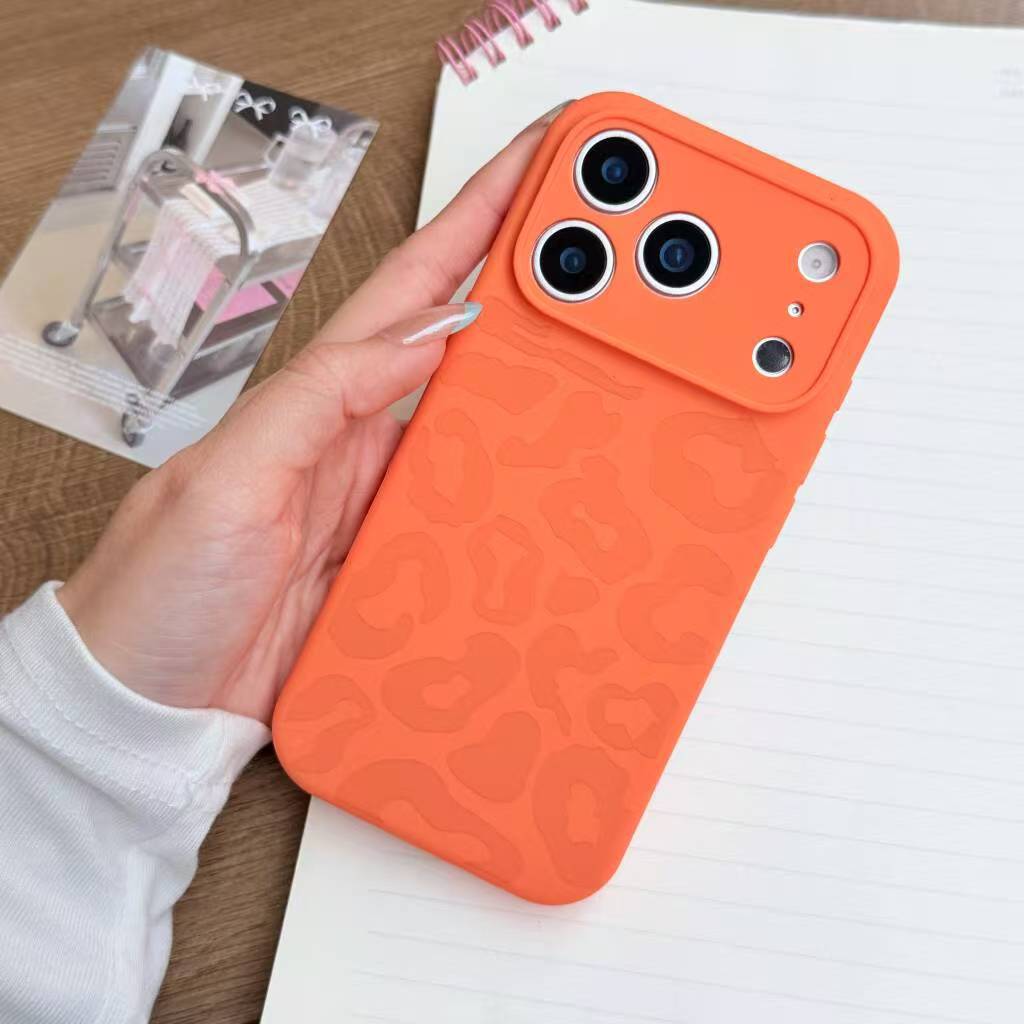 Новый силиконовый чехол для телефона с тиснением под леопарда для IPhone 17 Pro Max 16 Pro Max 15 Pro Max 14, Точные вырезы, Защита камеры, Ударопрочный, Мягкий чехол