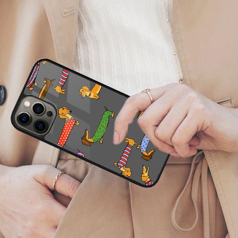 Милый такса Такса Дакель Собака Магнитный Чехол для Телефона ДЛЯ APPLE iPhone 17 Air 16 14 13 12 Pro Max 15 Plus Беспроводной Чехол MagSafe