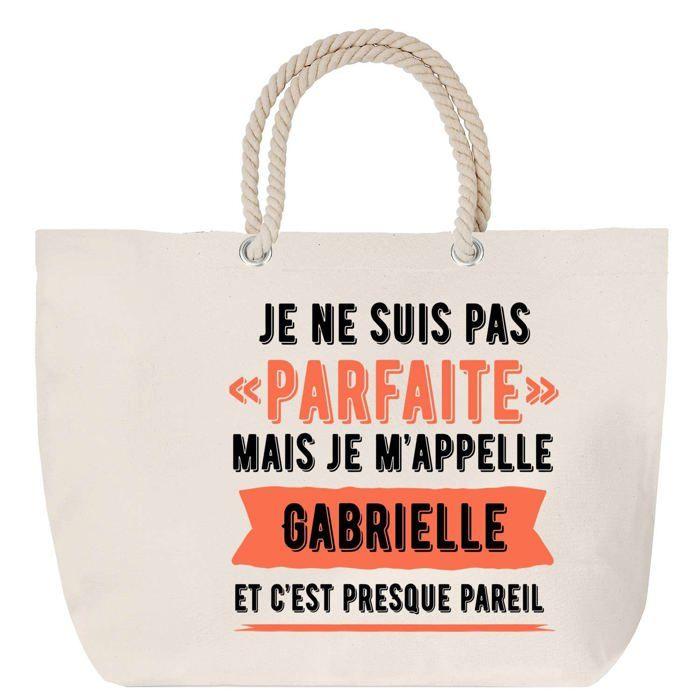 Sac de plage - PLANETEE - Gabrielle - Anse corde - Personnalisé (prénom) - Grand format