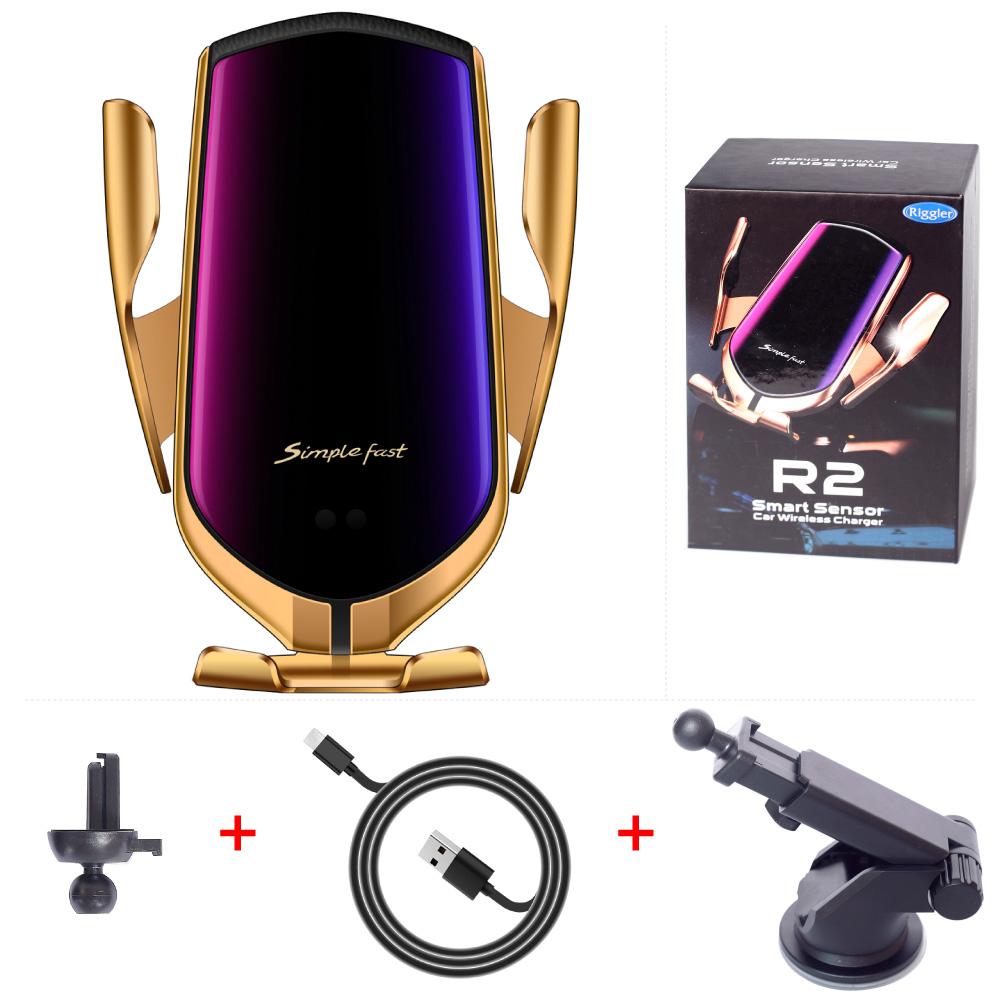 Автоматическое автомобильное беспроводное зарядное устройство 10 Вт типа C Forhuawei Mate30 Pro Forsamsung S10 + Qi Инфракрасный индукционный автомобильный держатель для телефона