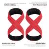 MKAS Custom Logo Weight Lifting Training Figure 8 Straps Gym Wrist Support Gym Wrist Straps Powerlifting Cotton Strap