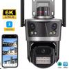 LS VISION 6K HD WIFI IP-камера с тремя объективами, тремя экранами, наружная PTZ-камера с автоматическим отслеживанием, видеонаблюдение, цветное ночное видение, iCSee