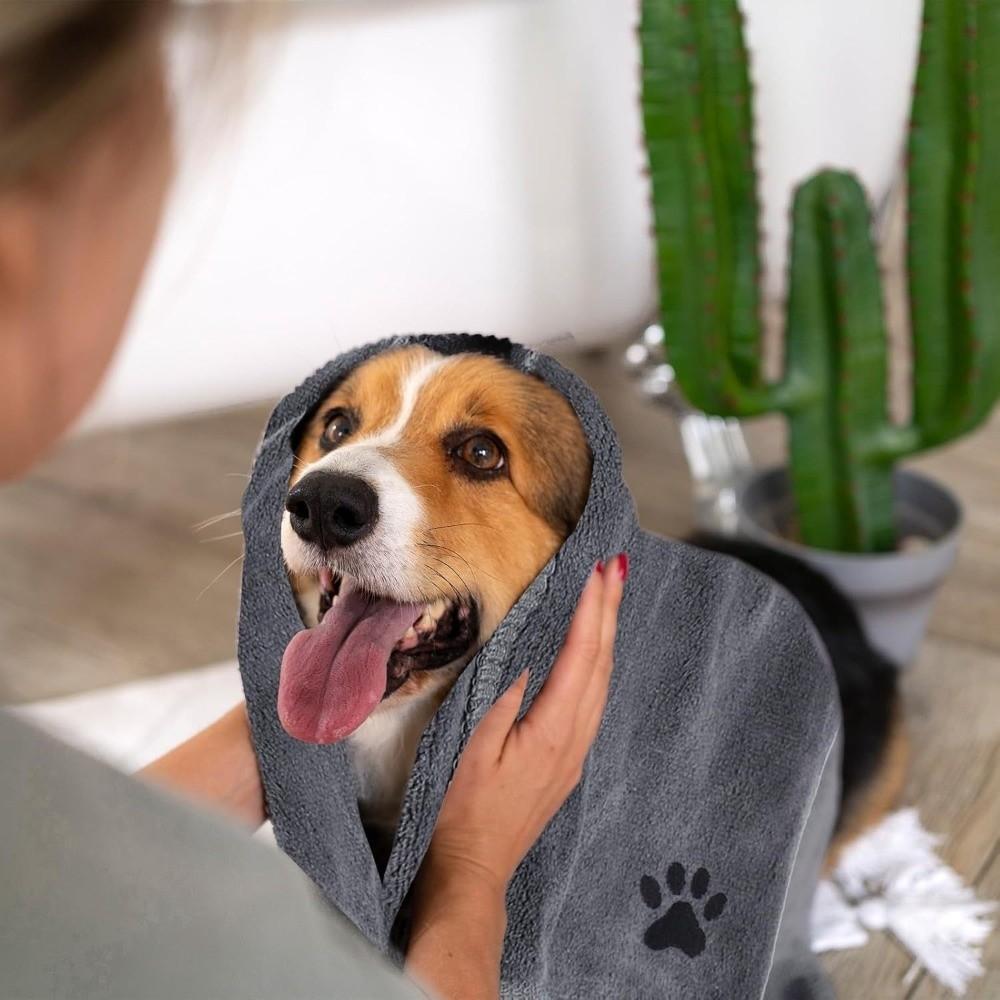 Highly Absorbent Pet Grooming Towel Microfiber Pet Cloth Breathable Dog Towels Drying Dogs