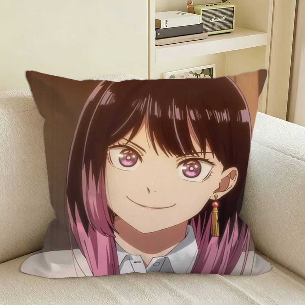 Anime Akanebanashi Sakuragawa Akane Square Sofa Pillow Cover Solid Color Living Room Home Decor Cushion Case