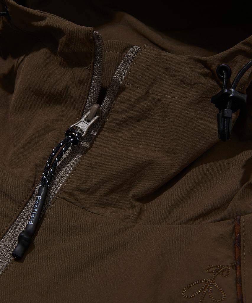 Penfield Худи-ветровка с вышивкой цветов Коричневый_Fs1Wj15U
