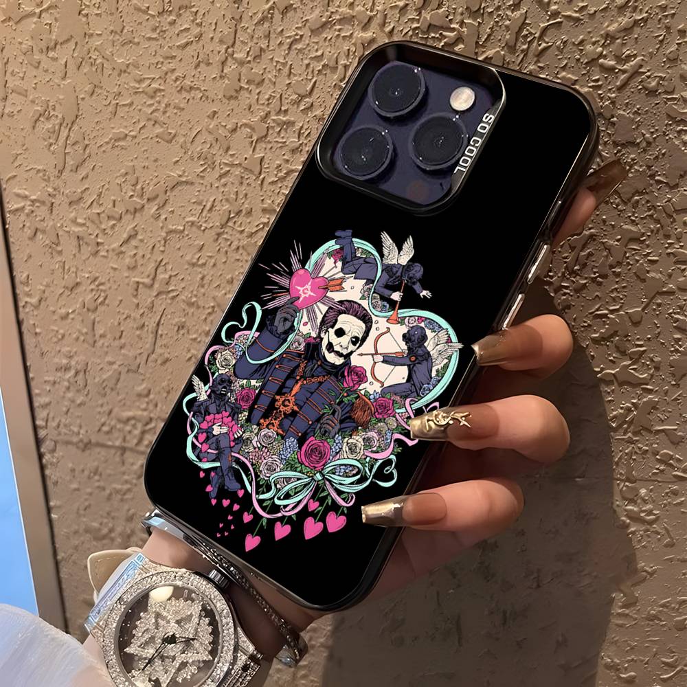 Ghost Тяжелая Металлическая Группа Для iPhone 17,16,15,14,13,12,11,Mini,Pro,E,SE4,XS,MAX Черный Ударопрочный Конфетный Матовый Чехол