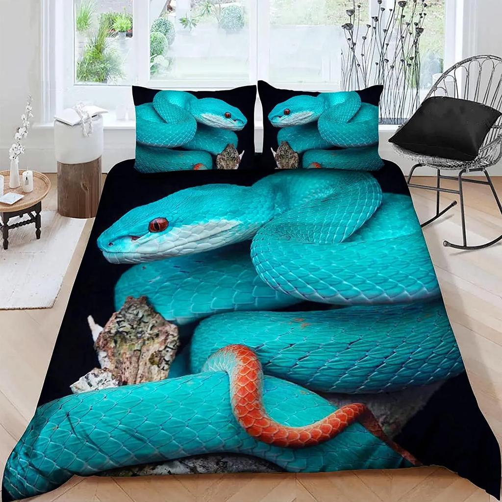 3D Snake Style Bedding Set For Bedroom Soft Duvet Cover Bedspreads For Bed Linen Comefortable Quilt And Pillowcase
