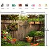 1pc Polyester Backyard Garden Backdrop, Matte Finish Photography Background with Vegetable Basket Print