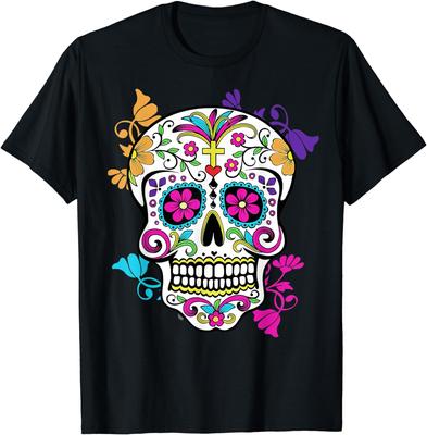 Футболка унисекс Dia De Los Muertos с сахарным черепом