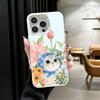 Милый Цветочный Платок Котенка Мягкий Чехол для Телефона для iPhone 15 16 17 Pro Max 17Air 16E 14 Plus 13 12 Mini Ударопрочный Чехол Задняя Крышка