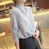 Women's Fashion Autumn Long Sleeved Shirt  Loose Office Lady Base Chiffon Shirts Female Casual Tops Blouse