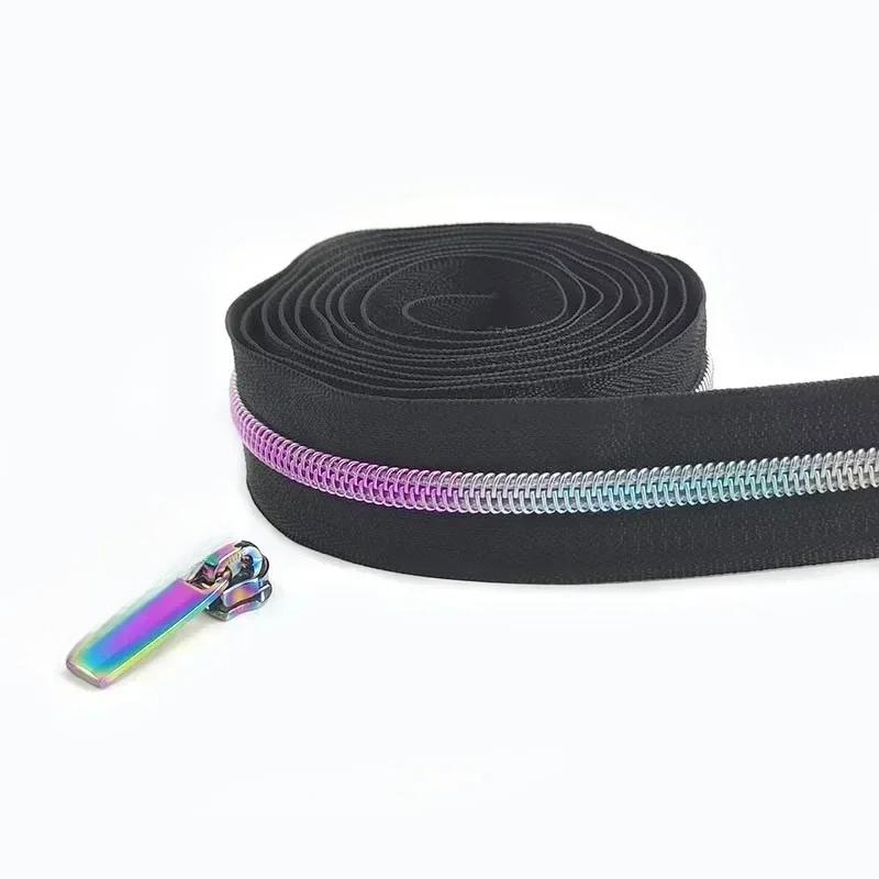 1/2/3/4/5 метров 5# нейлоновые молниевые ленты со слайдерами спиральные молнии сумка кошелек карман пуллеры для молний головка набор для ремонта швейные аксессуары