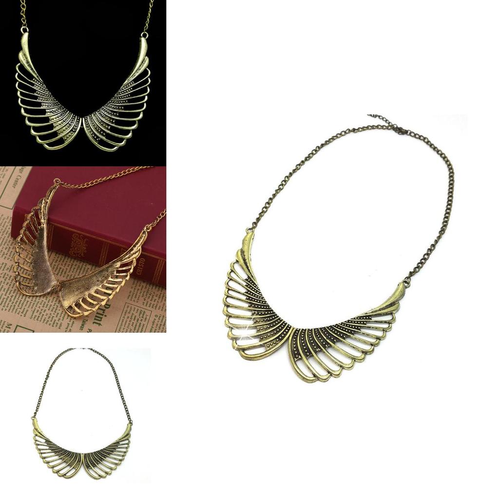 Fashionable Retro Angel Wing Pendant Women Metal Necklace For Women And Men