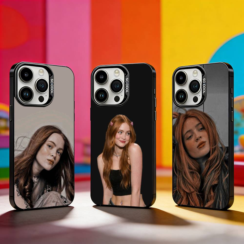 USA A-Actress Sadie S-Sink Phone Case For iPhone 17,16,15,14,13,12,11 Plus,Pro Max,XS,Colored silver phone case