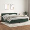 3141206 vidaXL Divan Bed and Mattress Dark Green 200x200cm Velvet