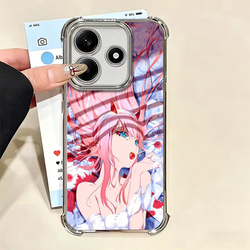 Дорогая Зеро Ту 02 Аниме Покрытие Чехол для Телефона Для Xiaomi Redmi Note 14 15 Pro Plus 13 12 11 11S 11T 10 9S 9 5G Защита от Падения Подушка Безопасности