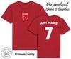 Turkey Flag T-Shirt 2024 Personalised Name and No Adult Kids Baby, Football Euro