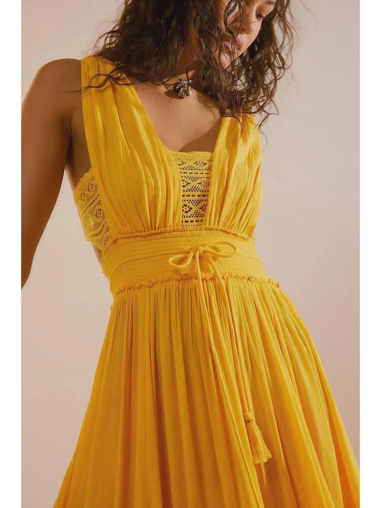 Элегантное женское длинное платье с оборками, лето 2025 г.