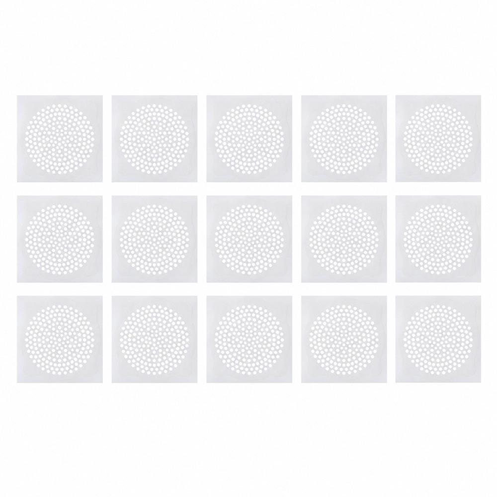 15 PCS Nonwoven Fabric Hair Catcher 5.91*5.91 Inch Drain Stopper Shower Drain Catcher Bathroom