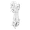 Abrasion Resistant 3mm Heavy Duty Durable Rubber Core Polyester Elastic Rope Bungee Rope Shock Cord 9 Sizes 10m - White,