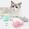 Silicone Fish Cat Chew Toy Teeth Cleaning Dental Care Toy Catnip Refillable Kitten Teething Interactive Toy