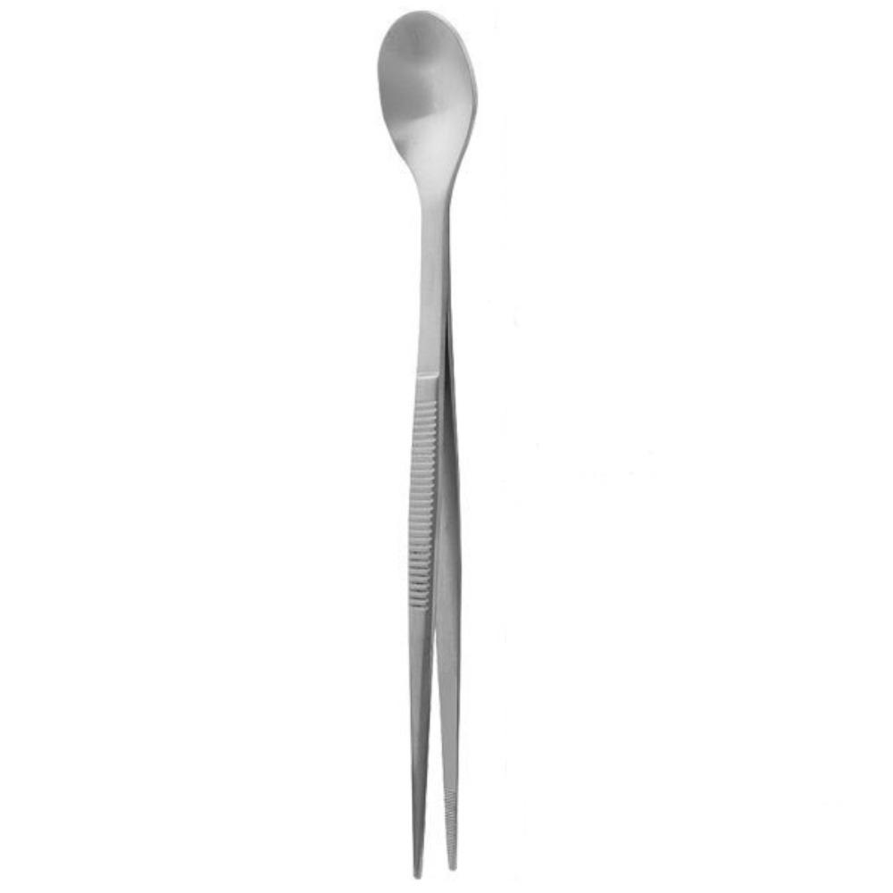 Multi-functional Sauce Spoon Portable Stainless Steel Food Tweezers 2in1 Design Flavor Test Spoon Tweezers Kitchen Utensil