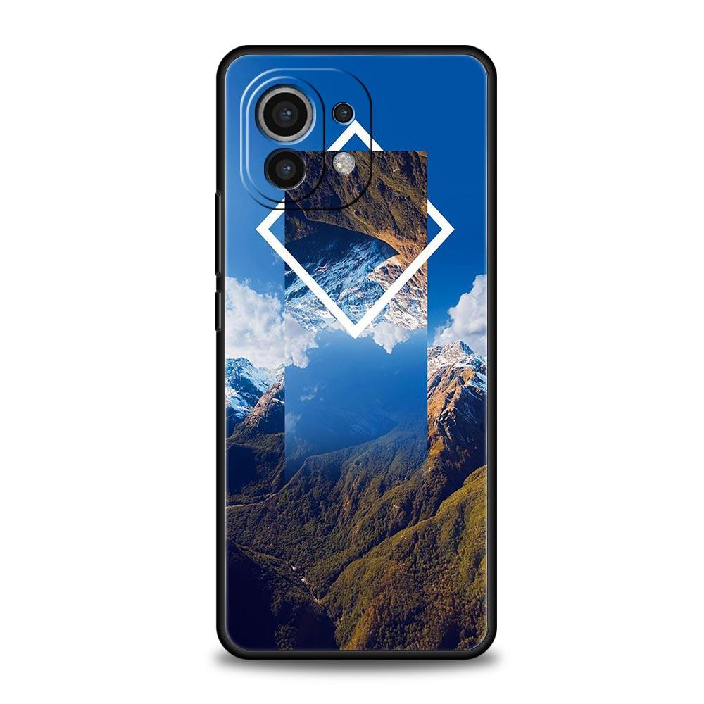 Деревянный чехол для телефона с геометрическим рисунком леса для Xiaomi 14 13T 12T Pro 12 13 11 Ultra Mi Note 10 Lite 10T 5G 11X Pro 11T 11i 9T Мягкая крышка