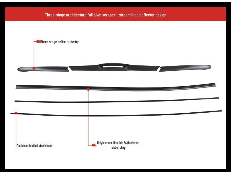 Резиновая лента бескаркасной щетки стеклоочистителя Mitsubishi Outlander/ASX/Eclipse Cross DX3/DX7