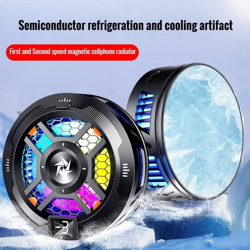 2025 НОВЫЙ SL18 Мобильный телефон Магнитный/ Зажим на заднюю панель 2 в 1 Полупроводниковый радиатор с RGB-подсветкой для IOS Android PUBG LOL Игровой кулер