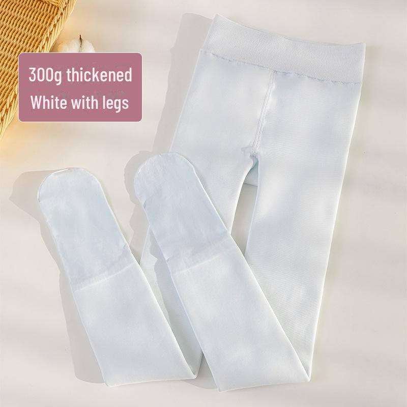 Леггинсы телесного цвета для девочек: Утолщенные колготки телесного цвета на бархатной подкладке, весна/осень.