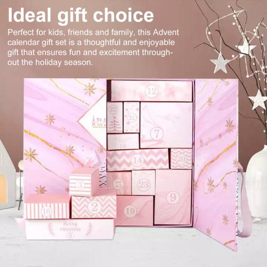 Рождественский адвент-календарь своими руками 2024 пустая коробка для заполнения 24-дневный рождественский календарь обратного отсчета Заполните свою собственную рождественскую подарочную коробку