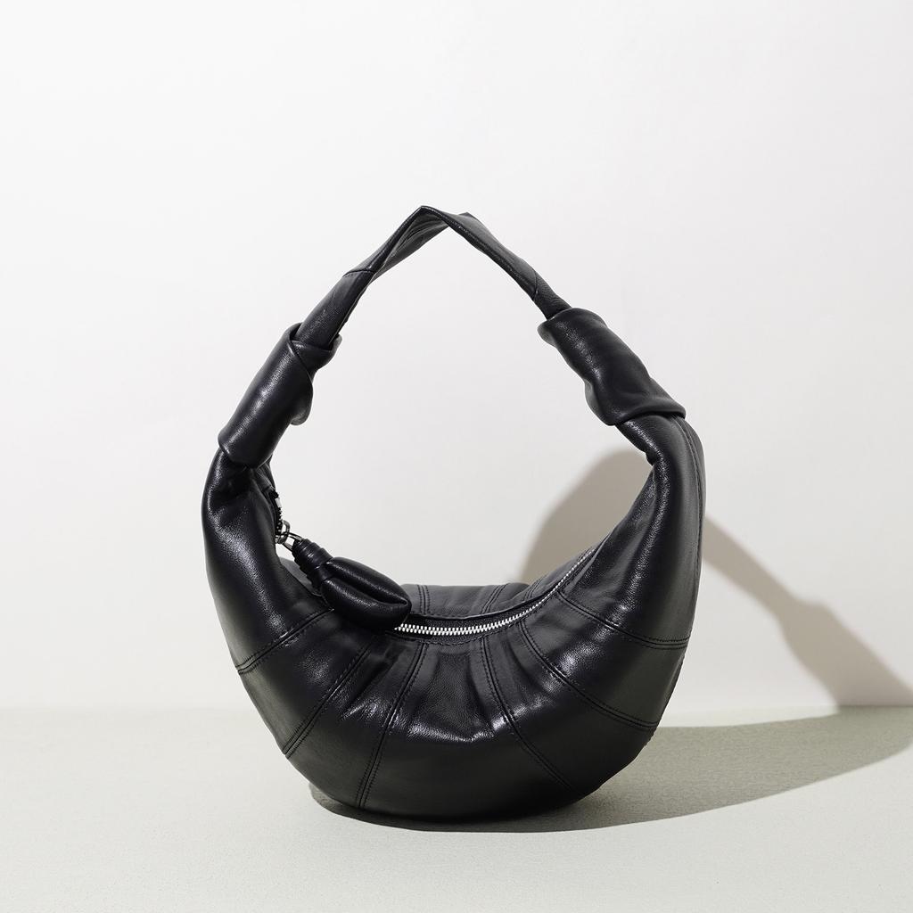 Designer croissant bag, sheepskin dumpling bag, simple and elegant versatile underarm bag
