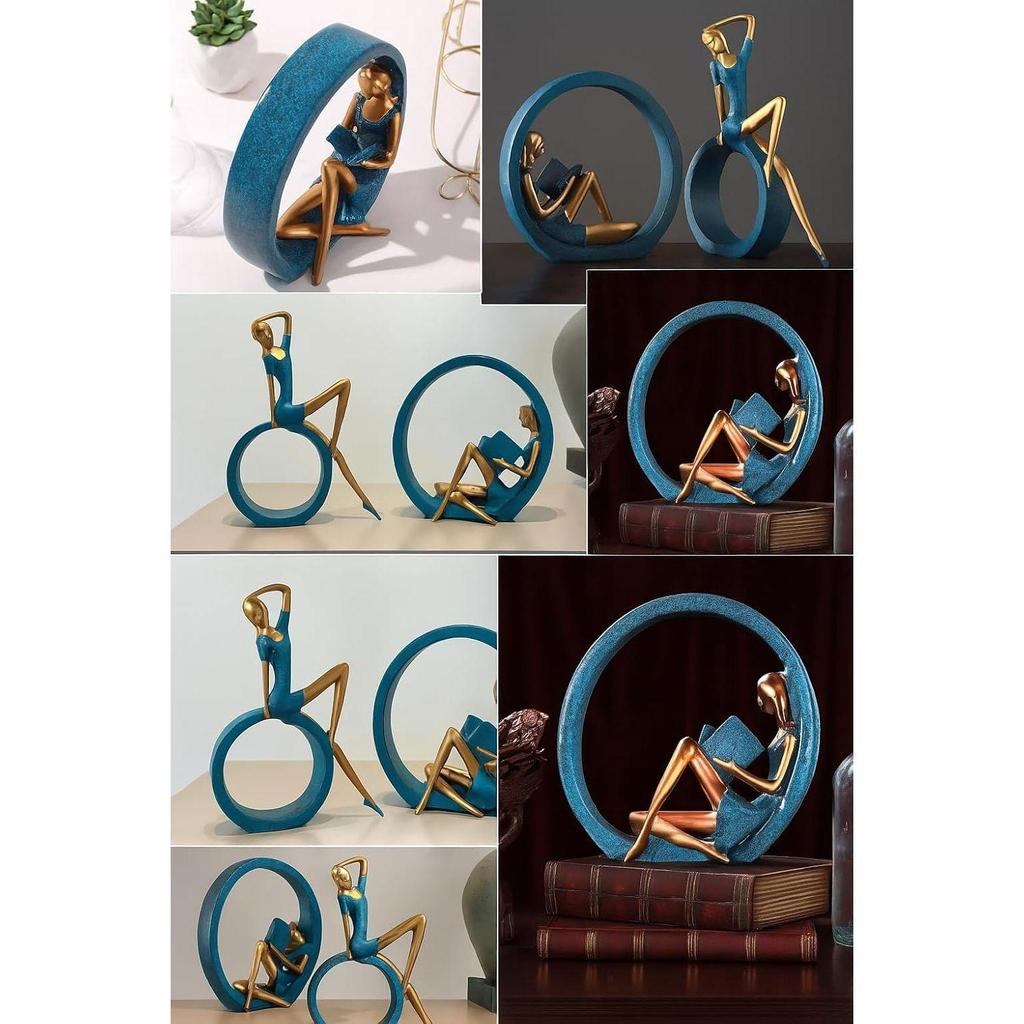 Стильные скульптуры девушек из смолы для домашнего декора (Упаковка из 2 шт.)