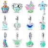 Новые Светящиеся Шармы в Медном Цвете в Виде Лося Эльфа с Фонарем, Бусины в Виде Бабочки и Кита, Подходят для Оригинальных Браслетов Pandach, DIY Ювелирные Изделия, Подарок