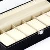 Watch Organizer 6 Slot Dustproof Moistureproof Transparent Window Watch Display Case for Household