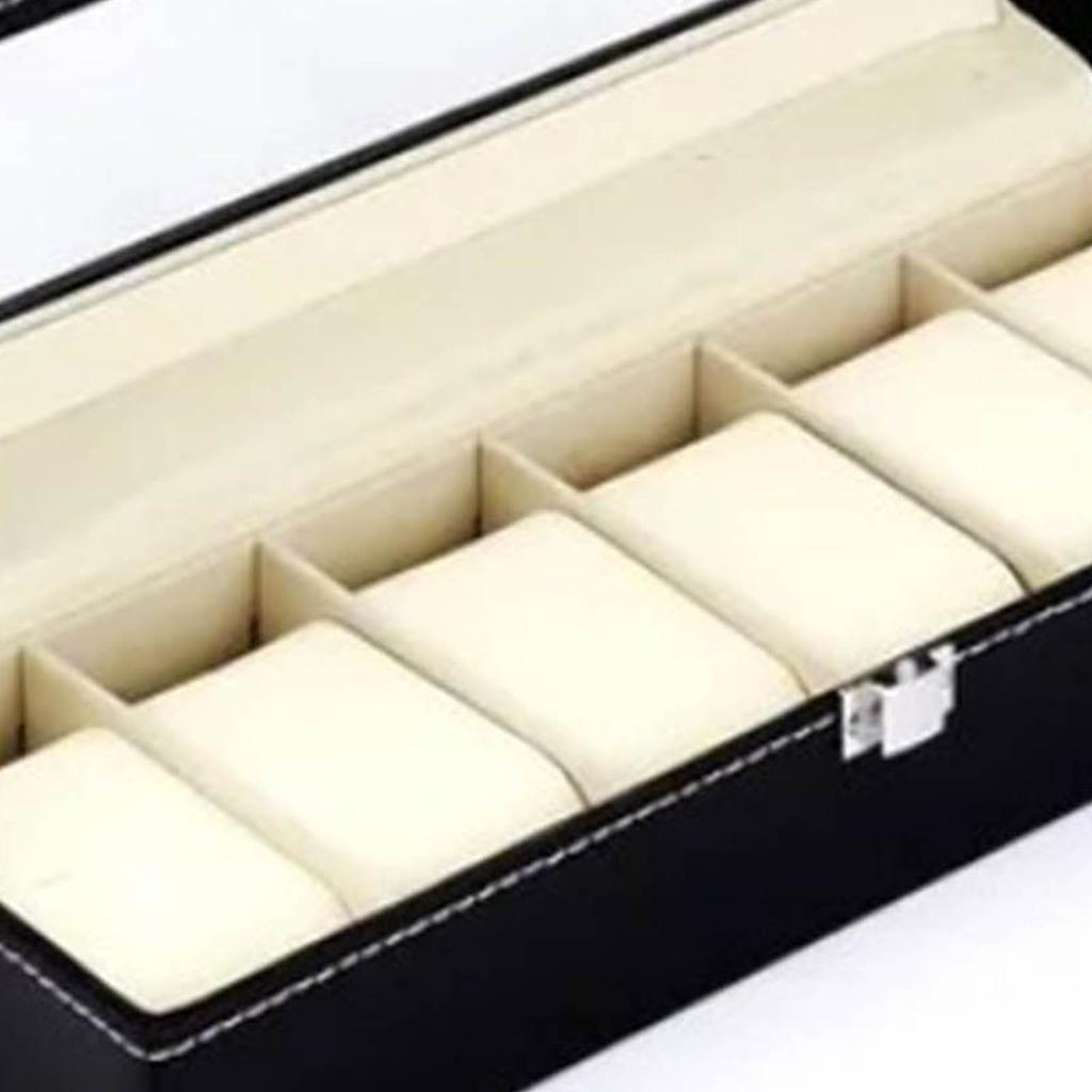 Watch Organizer 6 Slot Dustproof Moistureproof Transparent Window Watch Display Case for Household
